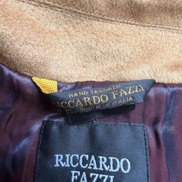 Riccardo Fazzi Cashmere Wool Blend Single Breast Men's Camel Coat 3XL - Picture 7 of 15